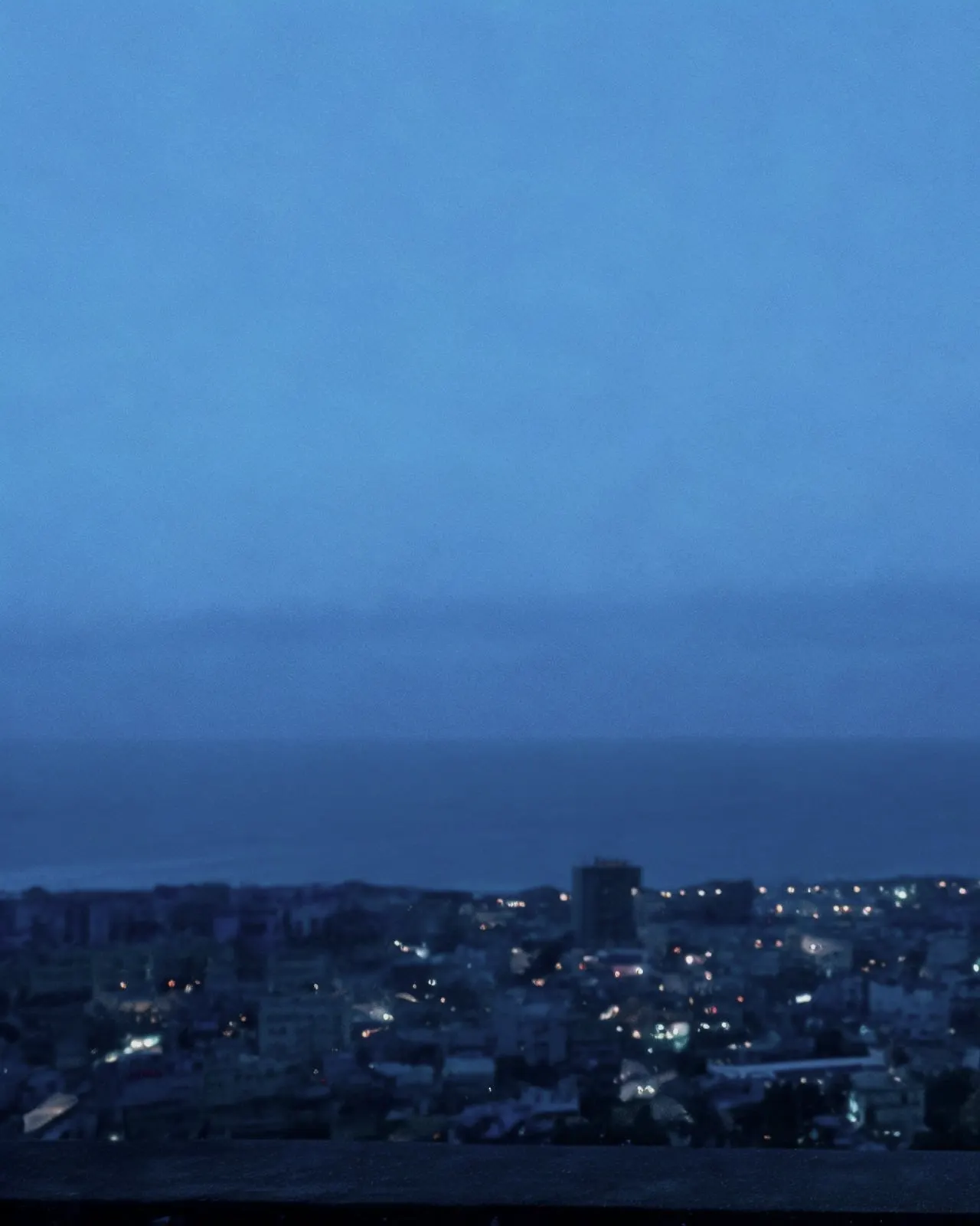Beirut rooftops at blue hour